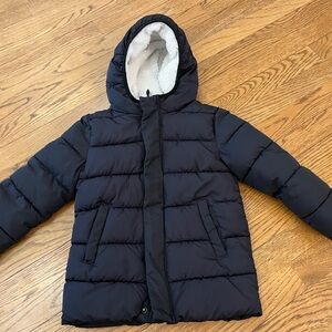 Primary Black Parks Puffer Jacket for Kids